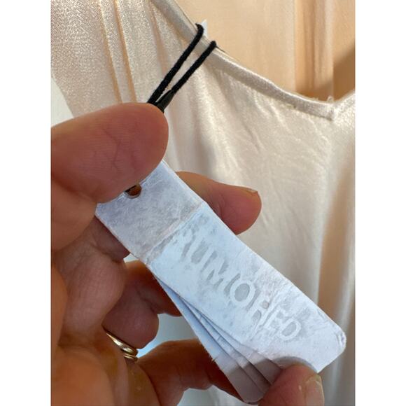 Rumored Sunset Strip Plunge Maxi Slip Dress Blush Pink - Small - Picture 5 of 9